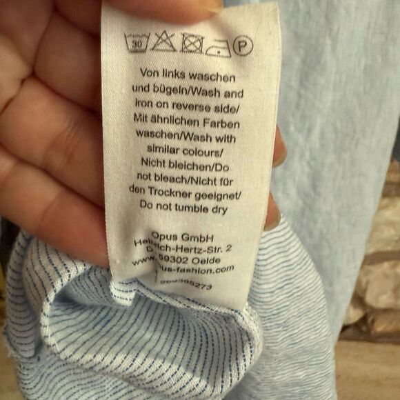 Opus womens Fython spirit 3/4 sleeve linen/cotton  blend button up blouse - Picture 10 of 11